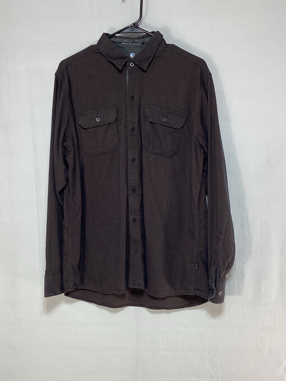 Kuhl Men's Large Brown Long-Sleeve Button-Down Shirt